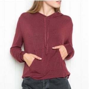 Brandy Melville burgundy hoodie
